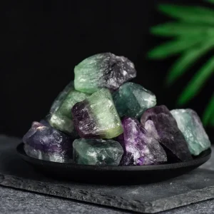 rainbow fluorite crystal, natural fluorite raw stone, fluorite healing properties, meditation crystal, mental clarity crystal, energy cleansing crystal, chakra alignment crystal, spiritual gift for women, home decor crystal specimen